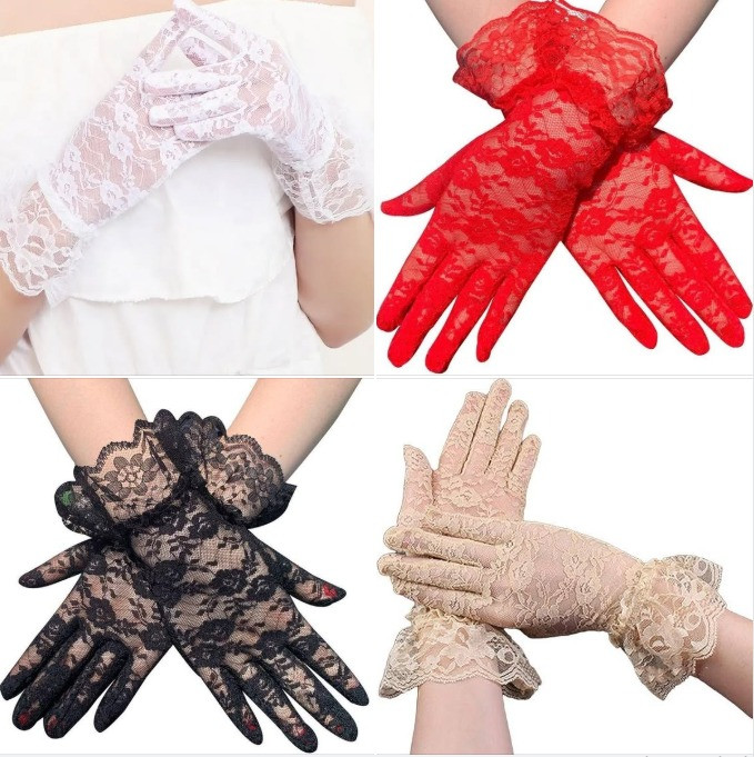 Lace Full Finger Net Hand Gloves