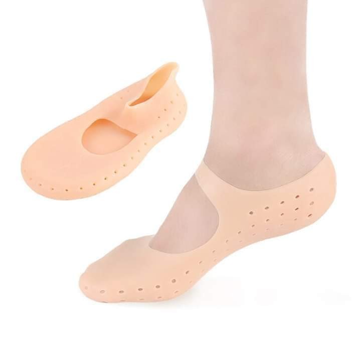 1 Pair Soft Silicone Moisturizing Gel Socks For Foot Care