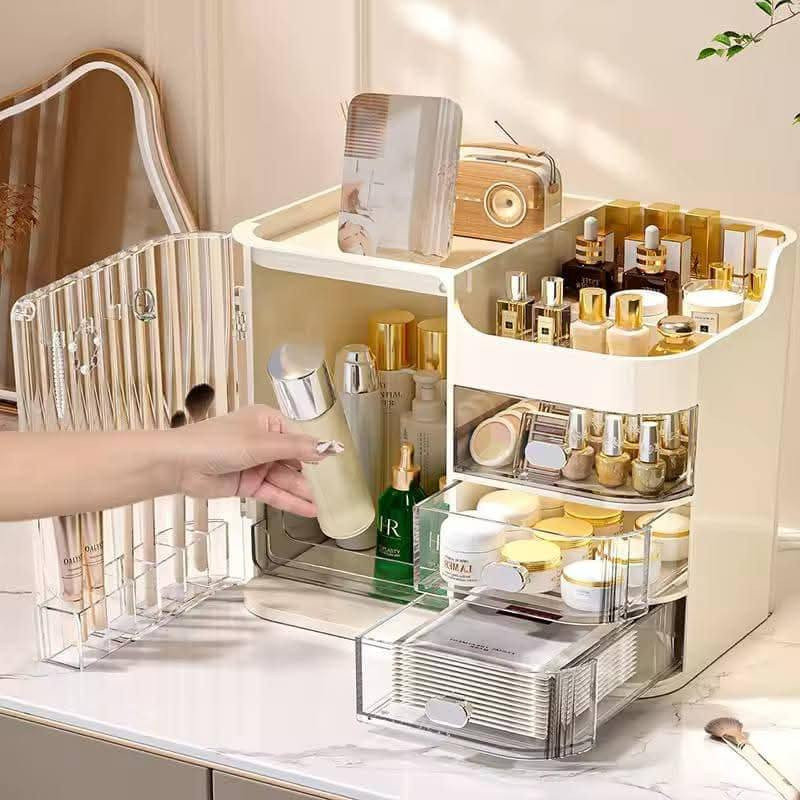 Moisture-Proof Dust-Proof Waterproof Large Capacity Cosmetic Storage Box Skincare Product Shelf Layered Storage