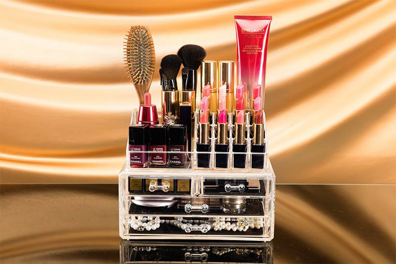 Cosmetic Organizer Makeup Case Holder Lipstick Jewelry Cosmetic Box