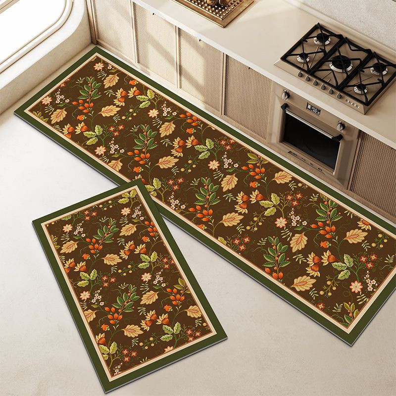 Anti-slip 3D Printed Geometric Kitchen Mat Set