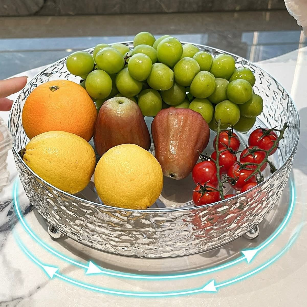 360° Rotated Multipurpose Makeup Bottle Storage Box And Fruit Plate