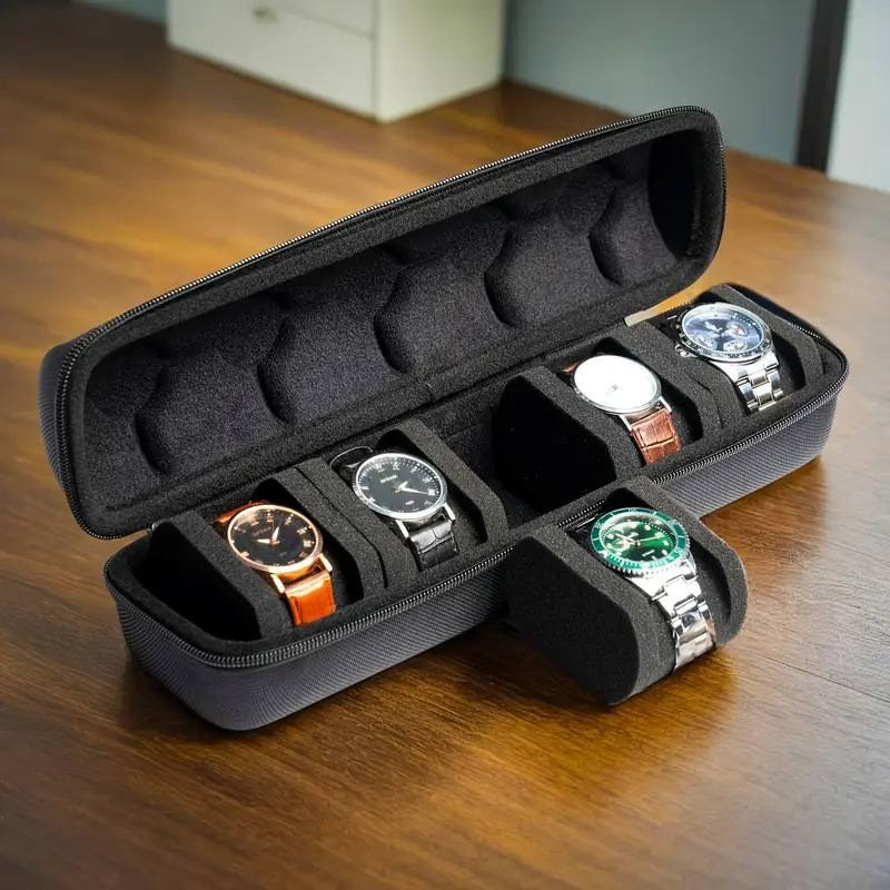 Premium 5-Slot Travel Watch Box