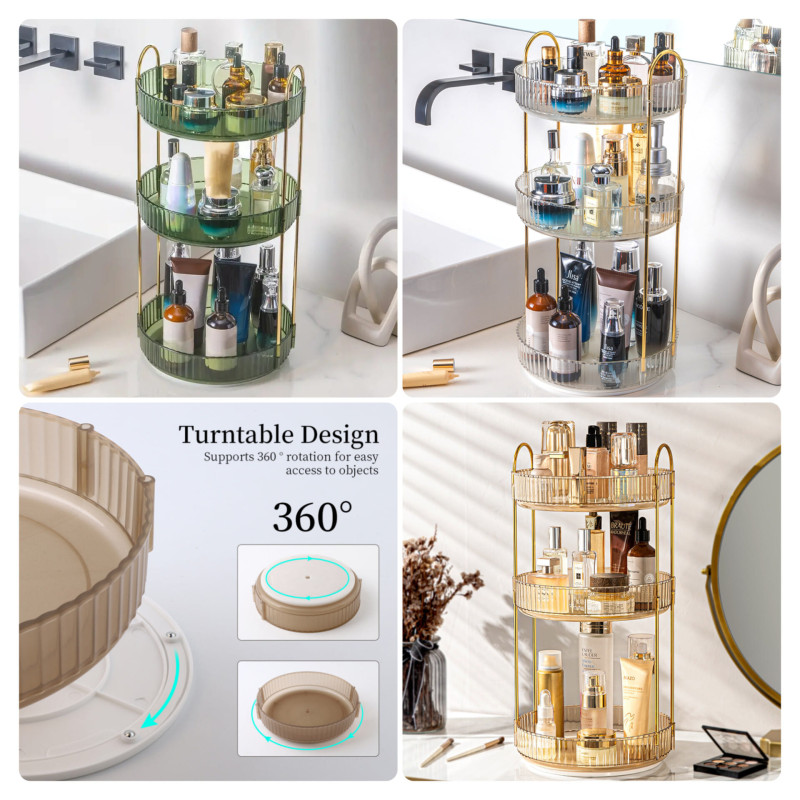 3 Layers Light Luxury Makeup Organizer